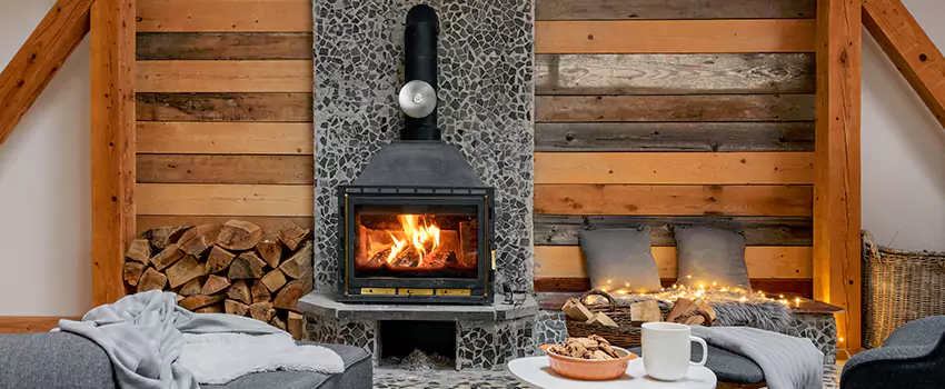 Thelin Hearth Products Direct Vent Gas Stove Fireplace Inspection in Madison, New Jersey